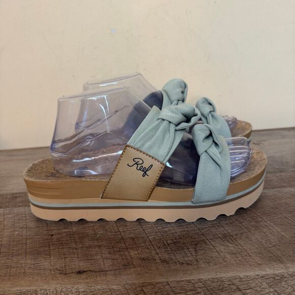 Reef Shoes - Reef Knotty Vista Hi Elm Slides Shoes Sandal Women Size 9